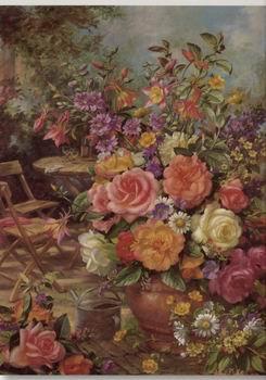 unknow artist Floral, beautiful classical still life of flowers.081 oil painting picture